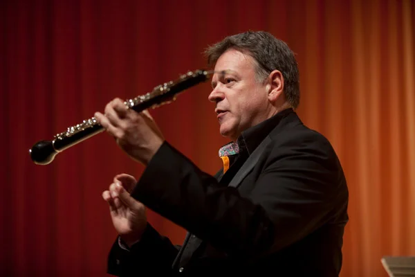Nicholas Daniel with his Sound and Fair instrument